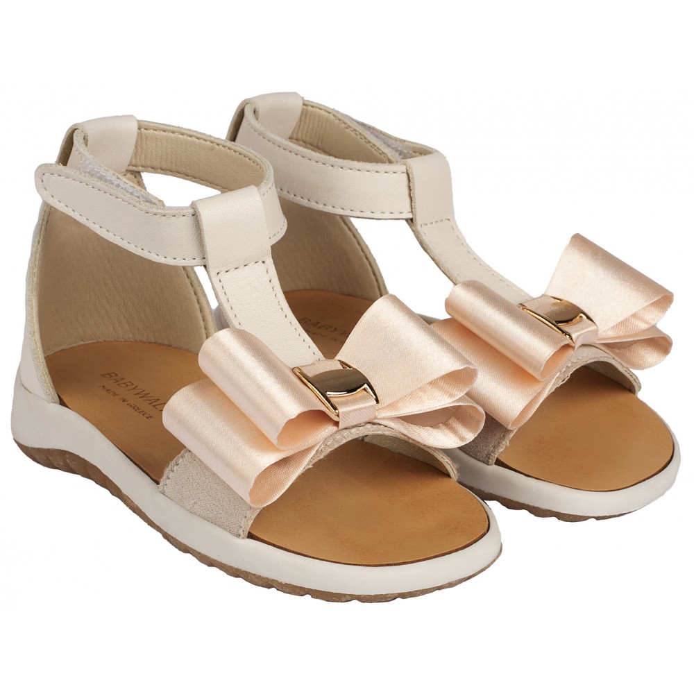Baptism Slipper with Bow Babywalker BS3547 Ivory