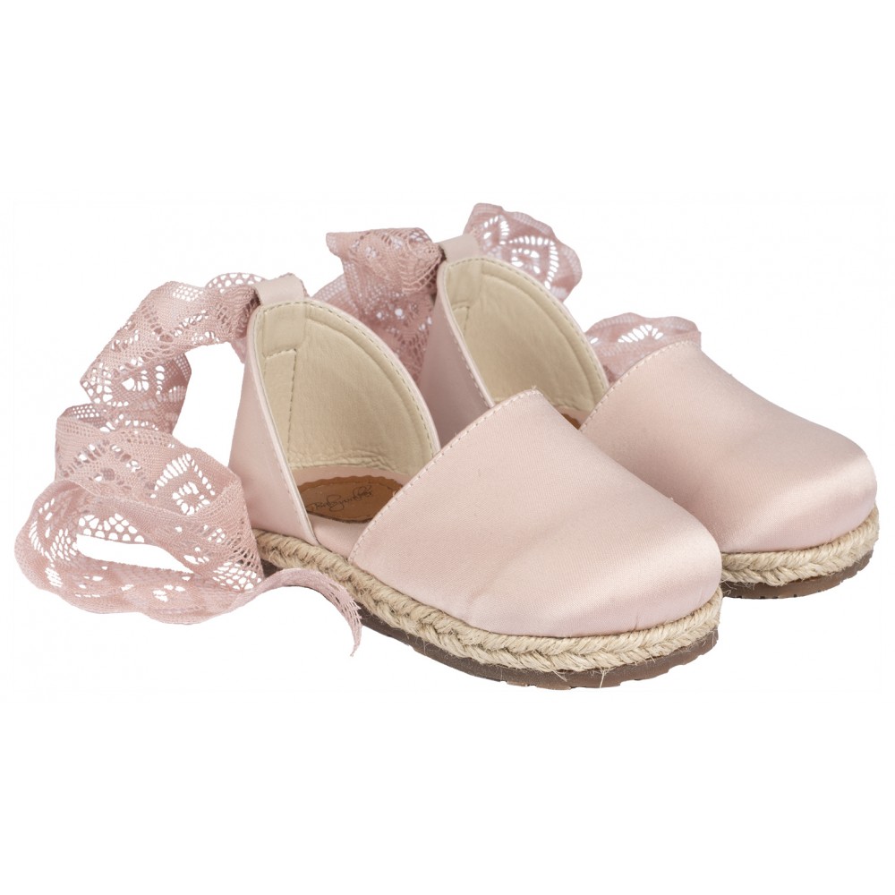 Baptism Espadrille with Lace Βinding Babywalker BW4772 in three shades