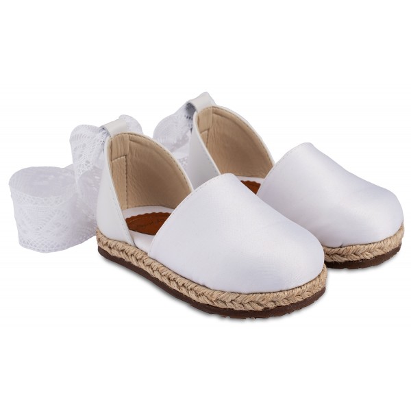 Baptism Espadrille with Lace Βinding Babywalker BW4772 in three shades
