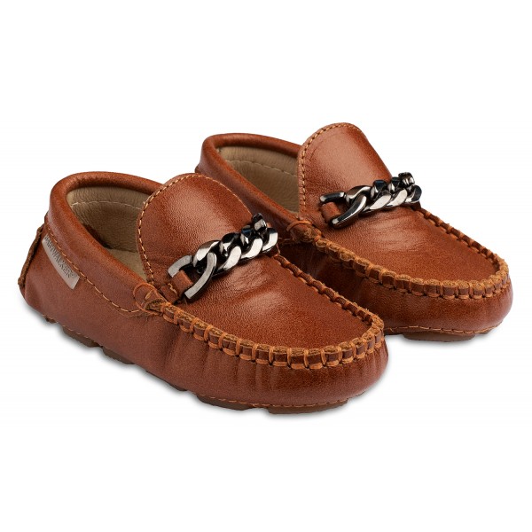 Baptismal Loafer with Metal Buckle EXC5227 in two shades