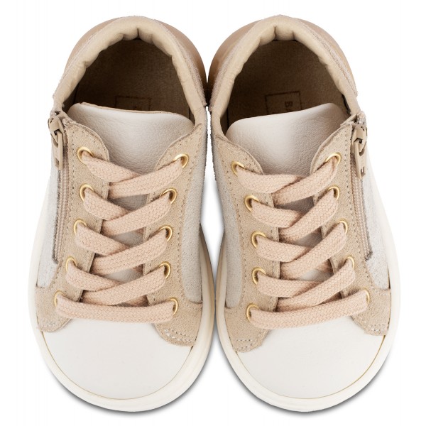 Baptismal Two-tone lace-up sneakers Babywalker EXC5253  in two shades