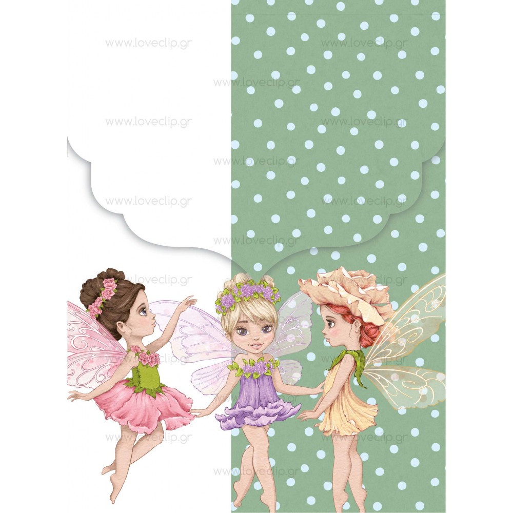 Baptism Invitation Fairies G 213 Baptism Invitation Fairies G 213