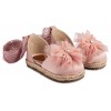 Baptismal Espadrilles with Ribbon Tie Lace Babywalker LU6102 in two colors