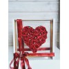 Heart box with red roses KT02
