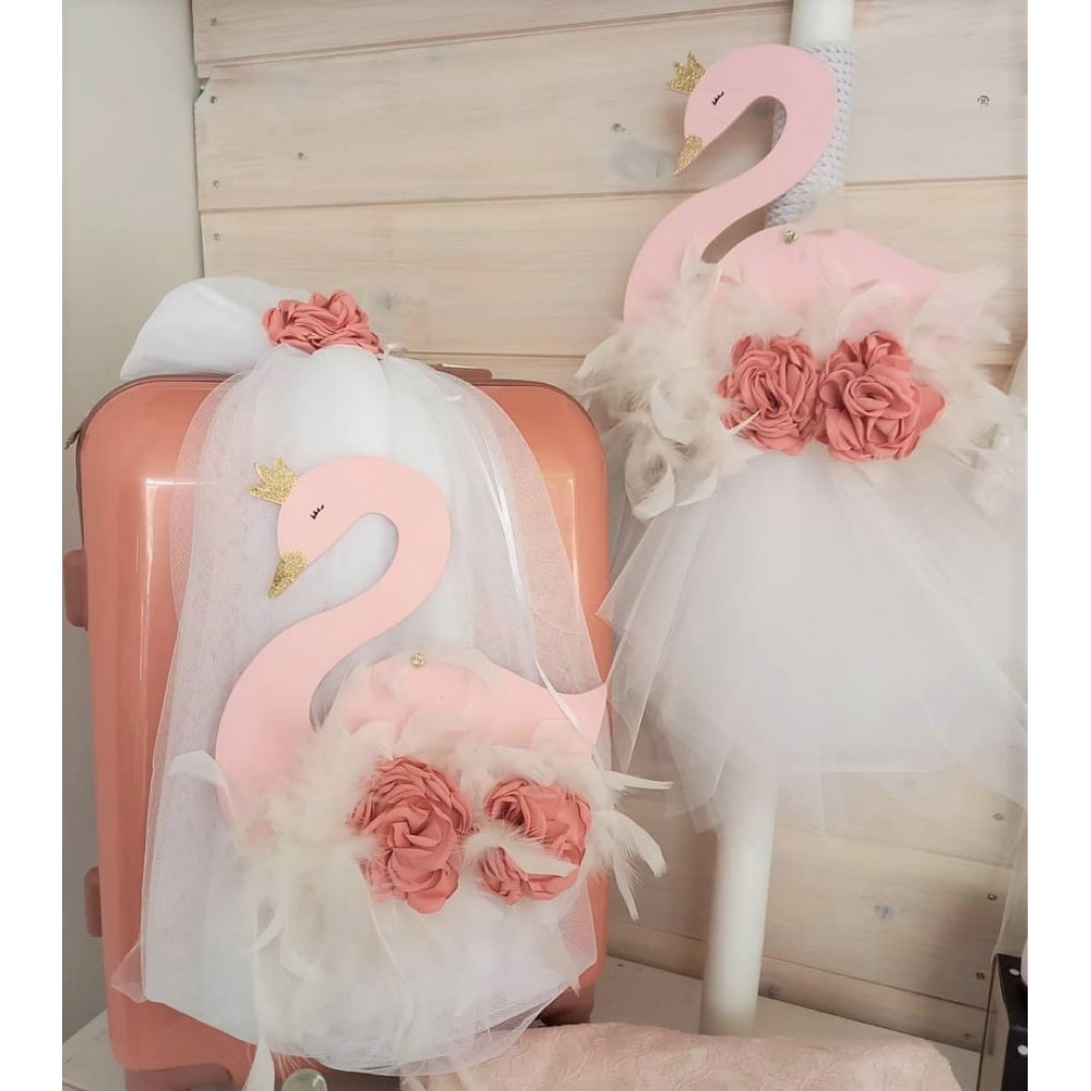 Baptism set for Girl with Swan Set 95 Baptism set for Girl with Swan Set 95