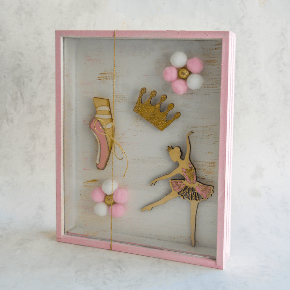Box box with plexiglass for newborn "ballerina" KN08 Box box with plexiglass for newborn "ballerina" KN08