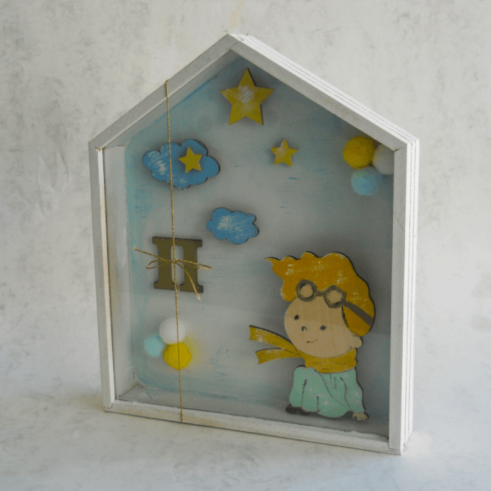 Box box with plexiglass for newborn "Little Prince" KN07