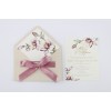 Romantic Wedding Invitation TG7705 in vintage pastel shades and pink - lilac flowers.