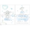 Christening Invitation for a boy with La347 elephant