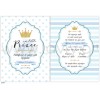 Christening Invitation for Boy with Golden Crown La349