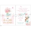 Baptism invitation for a girl with little girl holding flowers lk625 