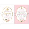 Baptism Invitation for Girl with Crown LK631
