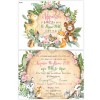 Christening Invitation for Girl with Forest Animals LK641