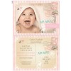 Carte Postale Christening Invitation for Girl with Baby Image LK519