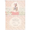 Vintage romantic floral baptism invitation for girl themed by sarah key LK529