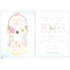 Romantic Baptism Invitation for Girl on Dreamcatcher with Flowers and LK606 Bunny