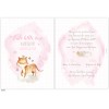 Baptism Invitation for Girl on Fox with Crown LK610