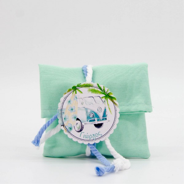 Baptism favors Pouch With Peacock 22840