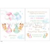 Christening Invitation for twins with Ltw22 bunnies