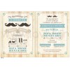 Christening Invitation for twins with Ltw42 mustache