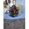 Vintage bridal bouquet with boho mood