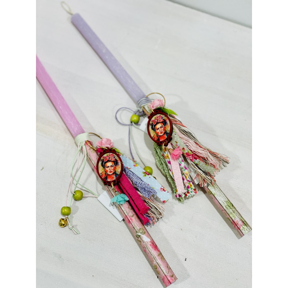 Easter candle with keychain Frida Calo La24
