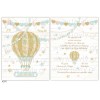 Balloon themed baby shower invitation for girl LK575