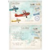 Boy Christening Invitation Airplanes Carte Postale LA278