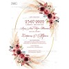Invitation for Wedding-Burgundy Roses "TS472