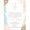 Wedding-Baptism Invitation "Couple with Lines" TS477