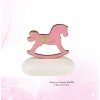 Bonbonniere baptism for girl pink horses with pebbles andro8943a